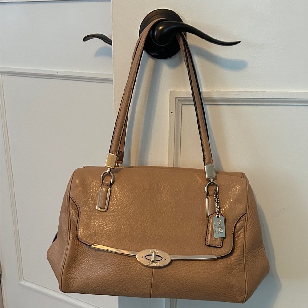 Coach Tan  Leather Shoulder Bag
